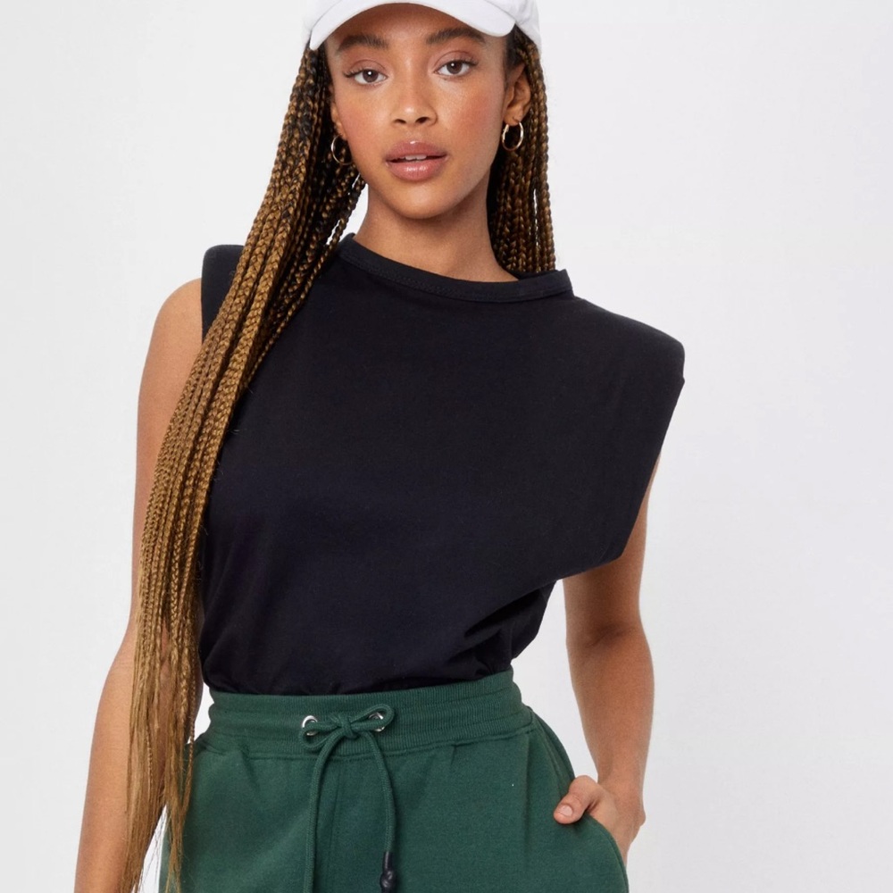 Nasty Gal Shoulder Pad Tank Top